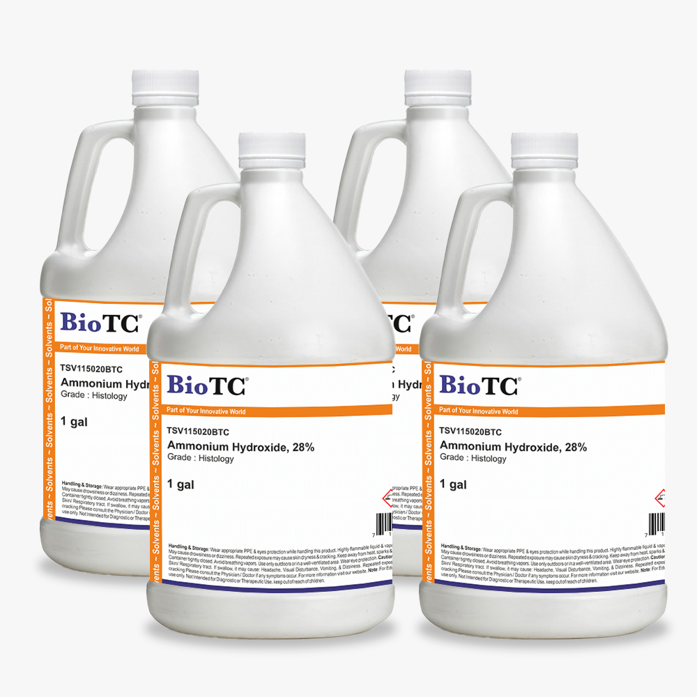 Ammonium Hydroxide, 28% for Histology - 4X1gal